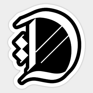 d tattoo typography Sticker